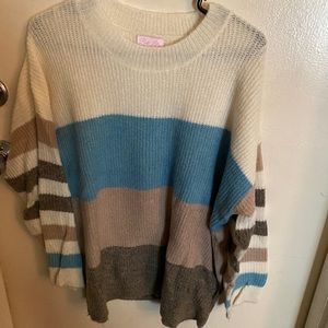 Pink Lily Striped Sweater